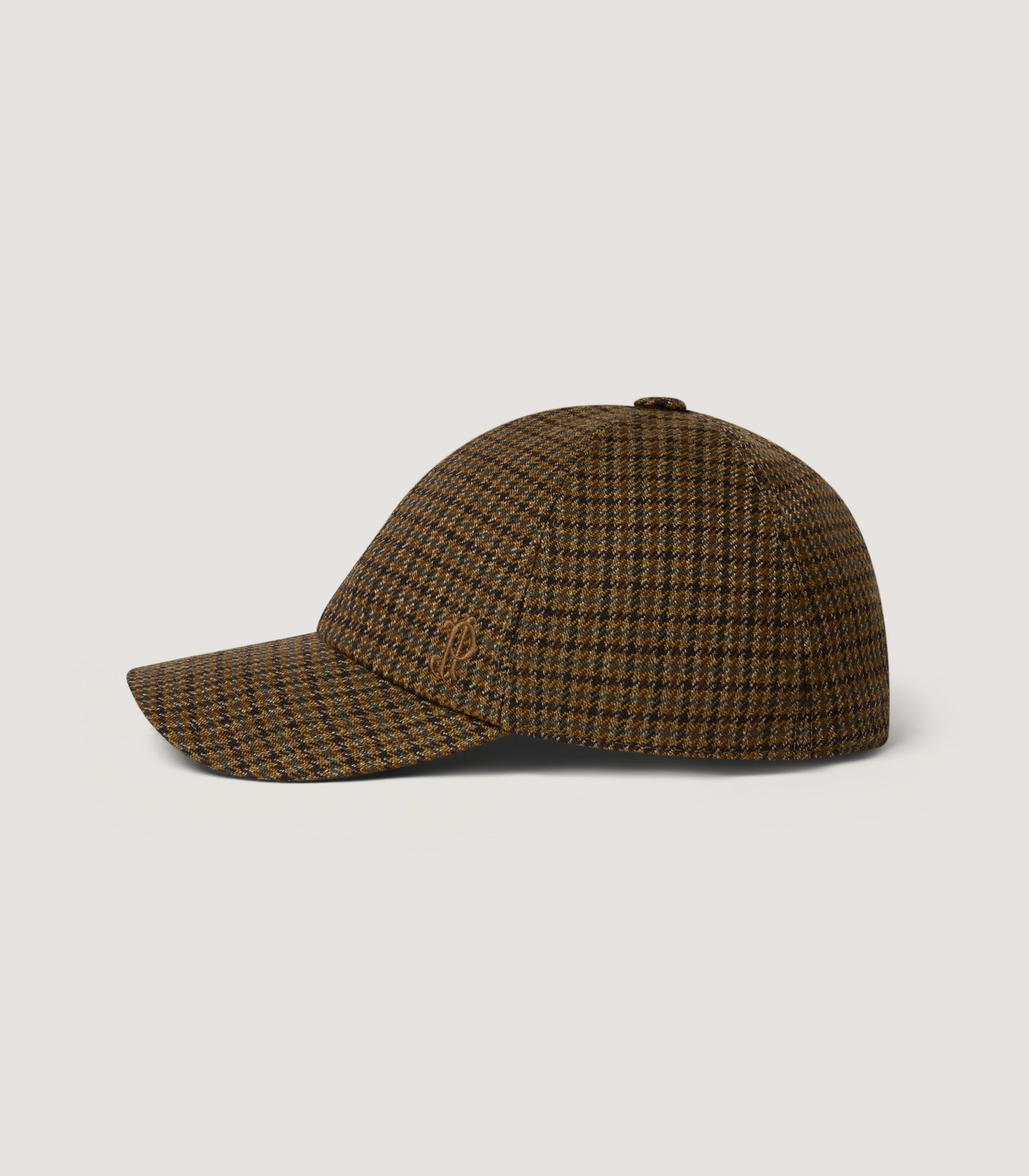 Small Check Baseball Cap in Clay - Image 2