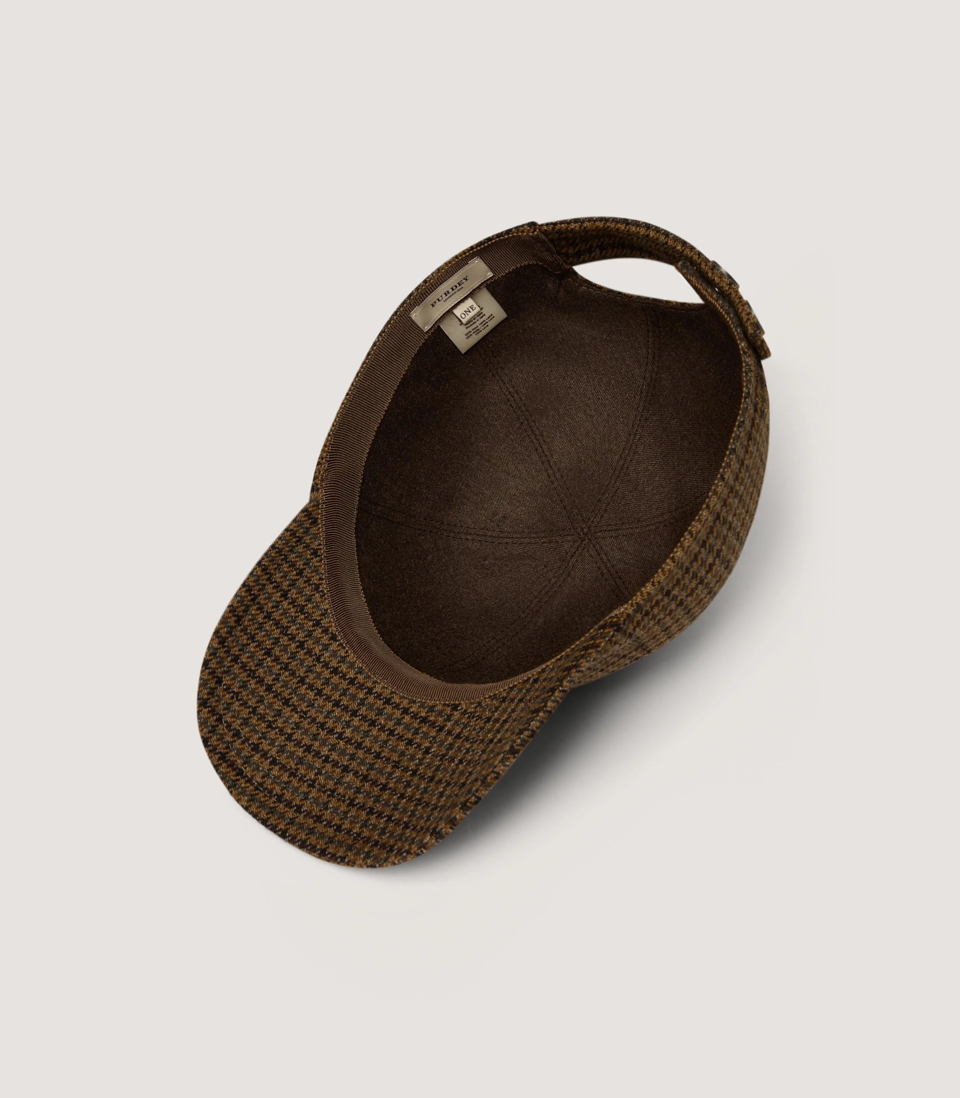 Small Check Baseball Cap in Clay - Image 3