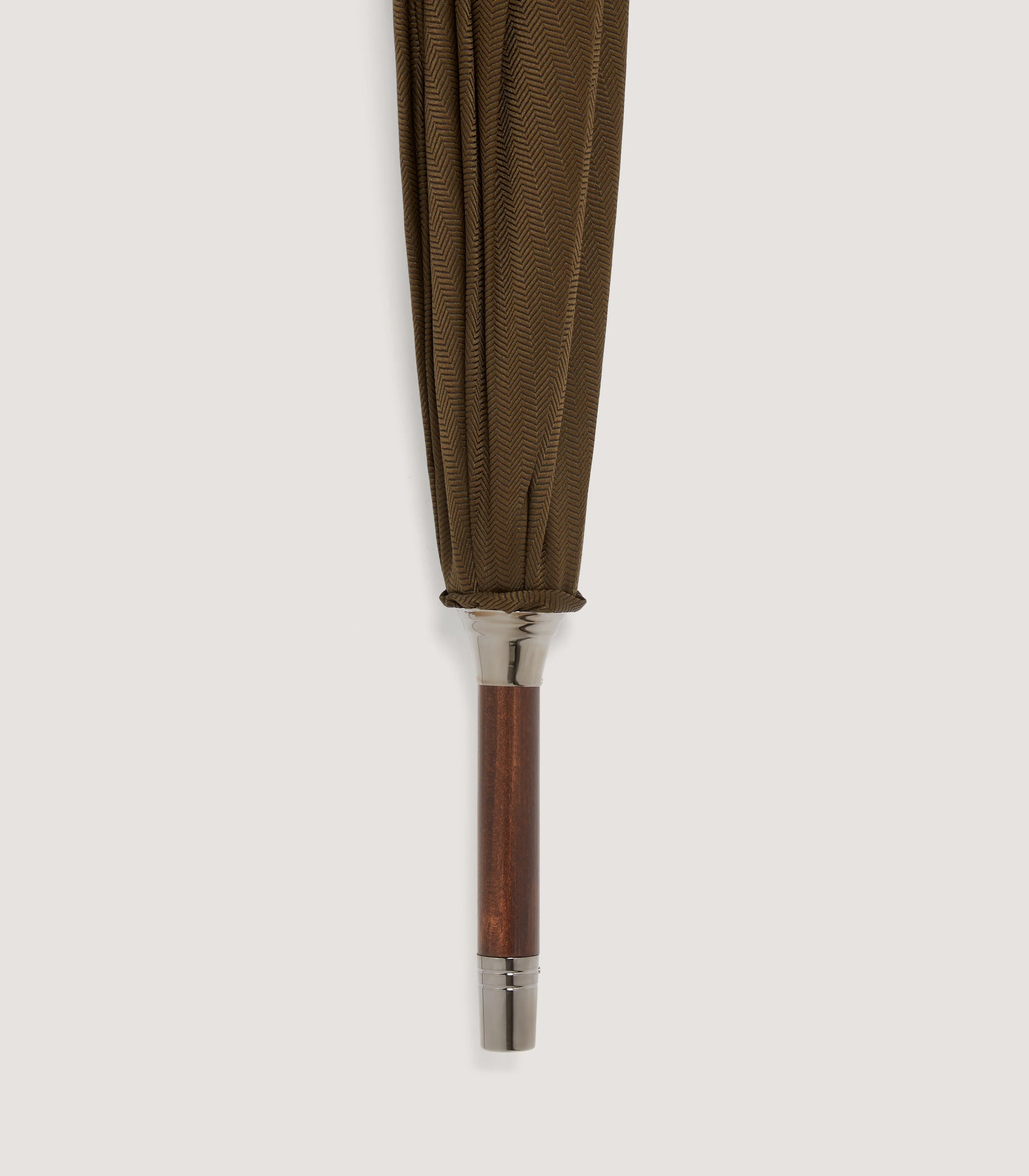 Solid Maple Herringbone Umbrella in Loden - Image 3