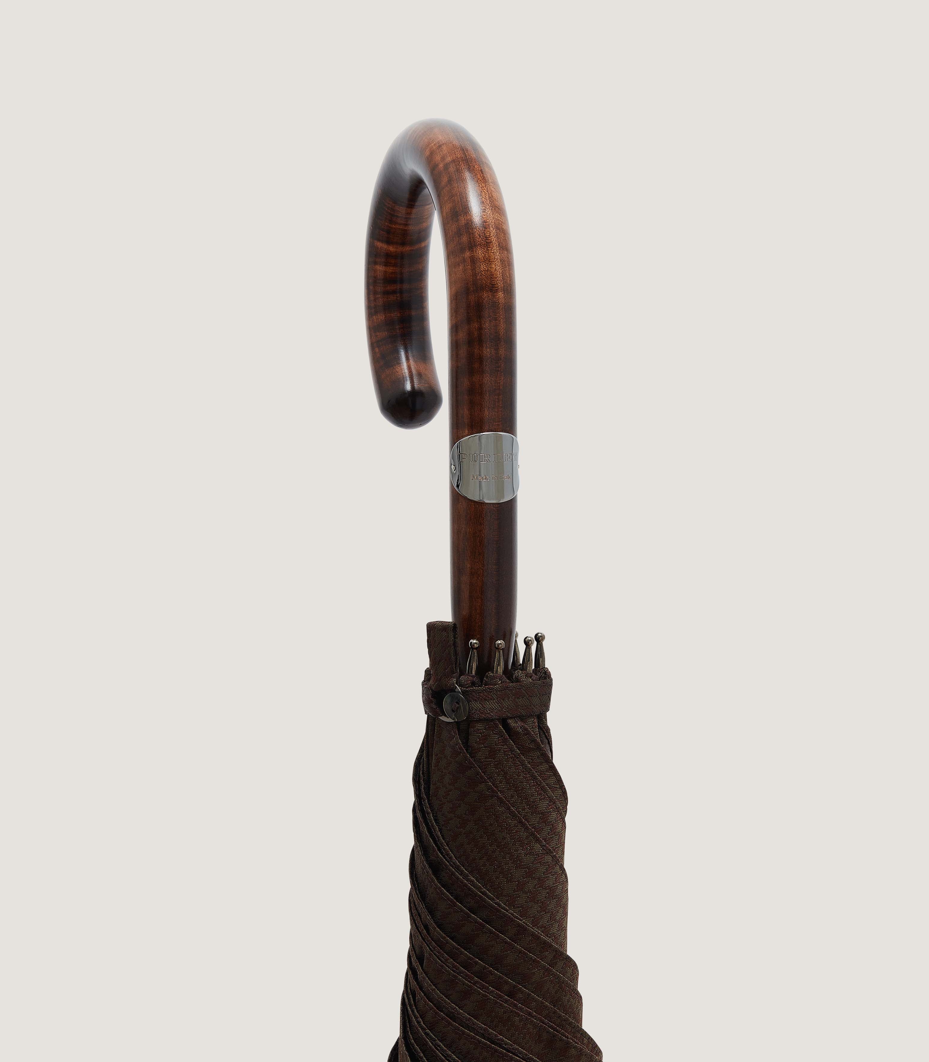 Solid Tiger Maple Stick Umbrella in Forest - Image 3