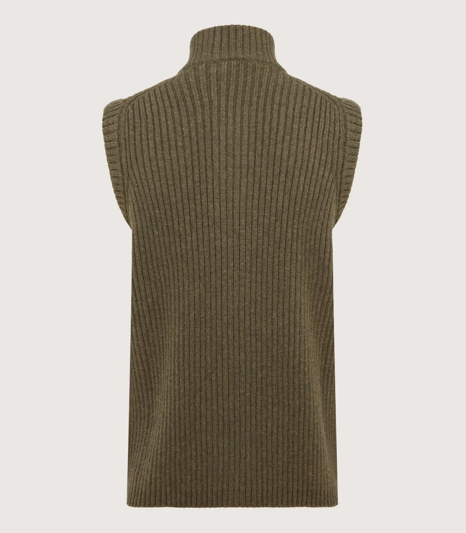 Full Zip Commando Gilet in Loden - Image 4