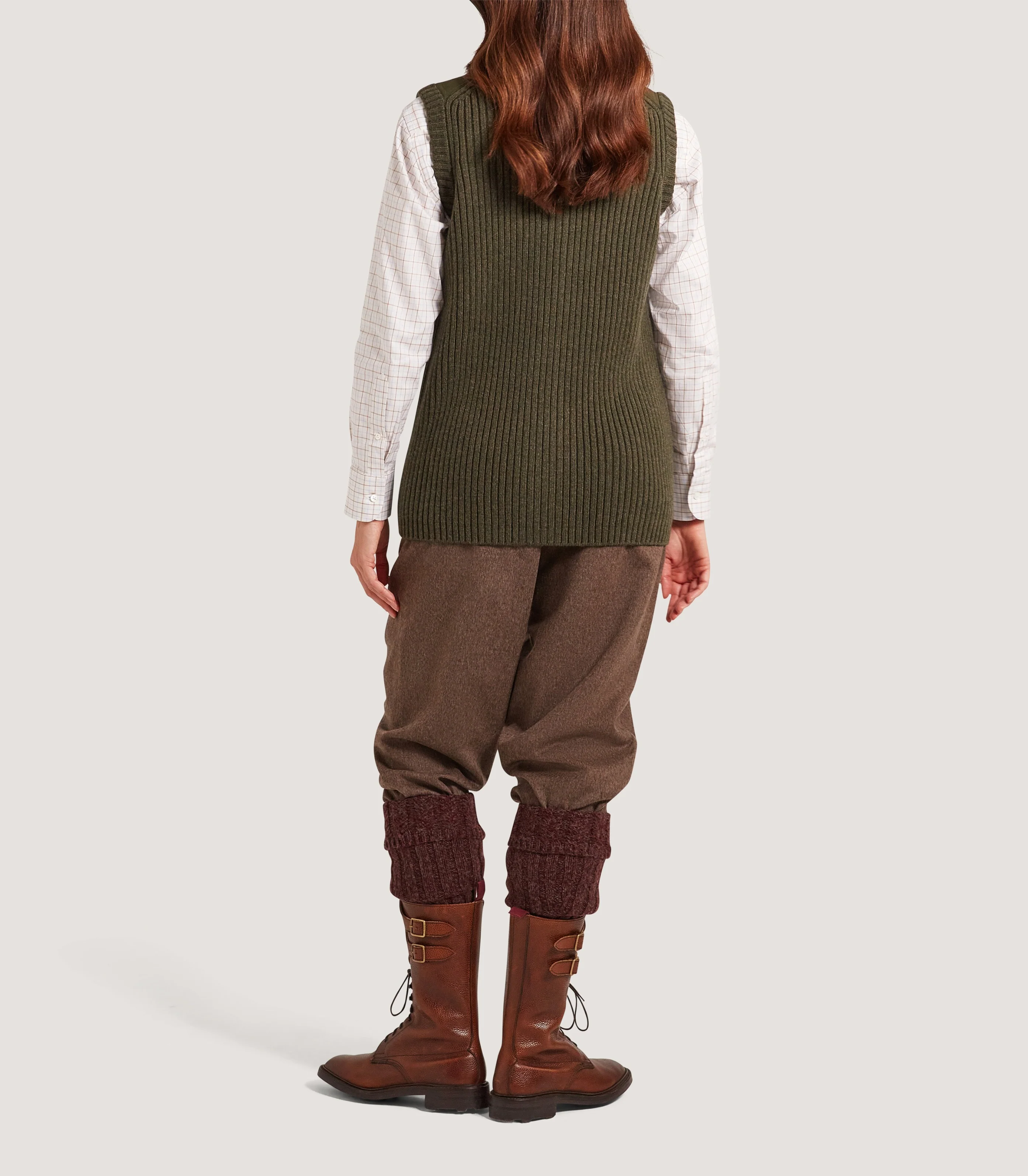 Full Zip Commando Gilet in Loden - Image 6