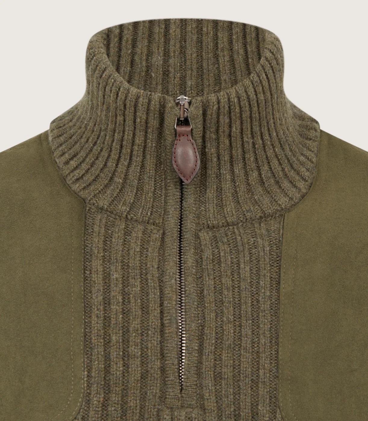 Quarter Zip Commando Sweater in Loden - Image 5
