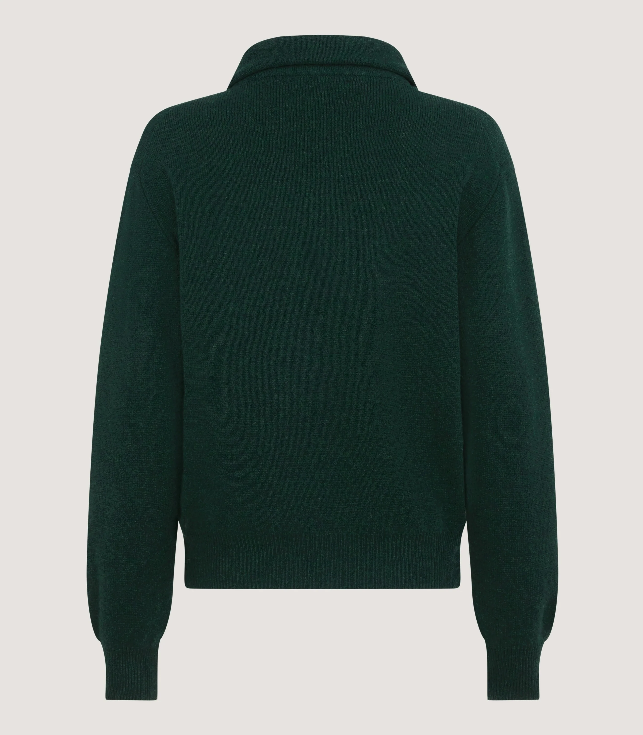 Women's Berkeley Shirt Collar Sweater in Emerald - Image 3