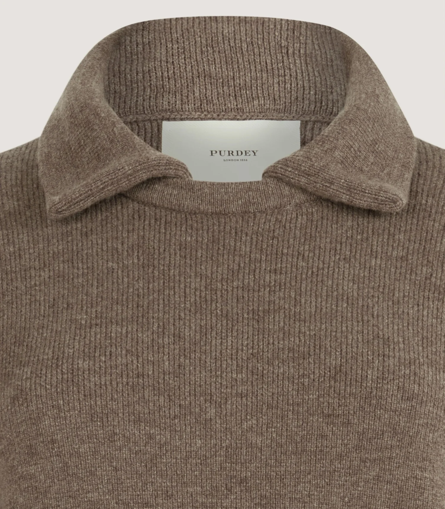 Women's Berkeley Shirt Collar Sweater in Taupe - Image 5