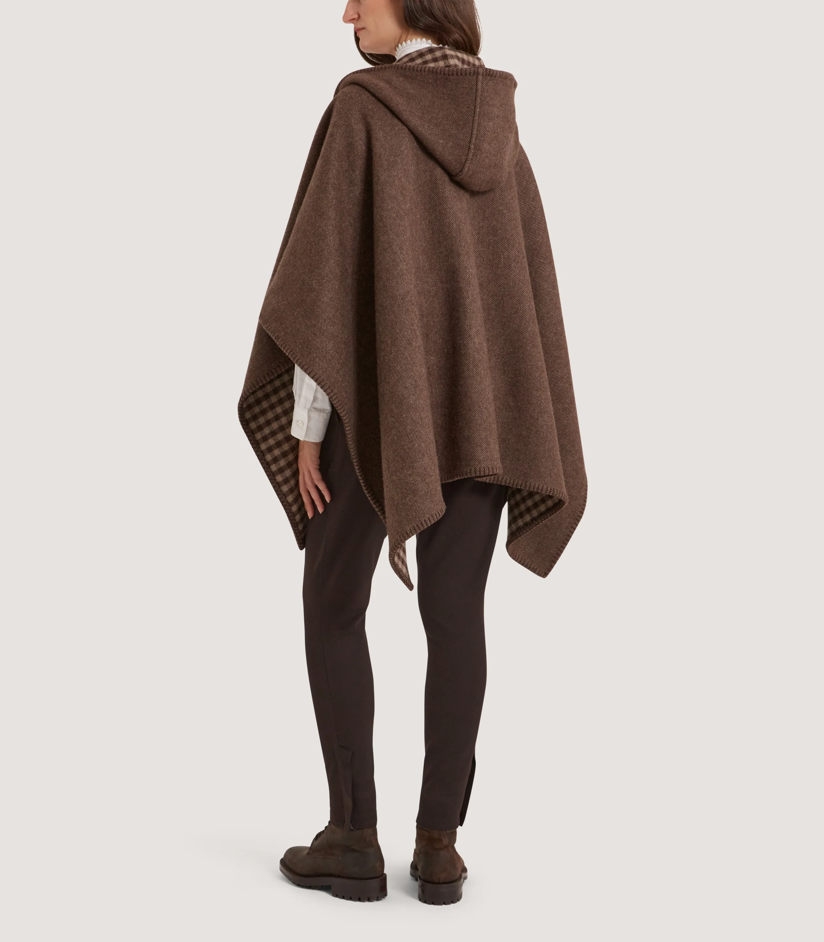 Women's Cadogan Cape in Walnut - Image 4