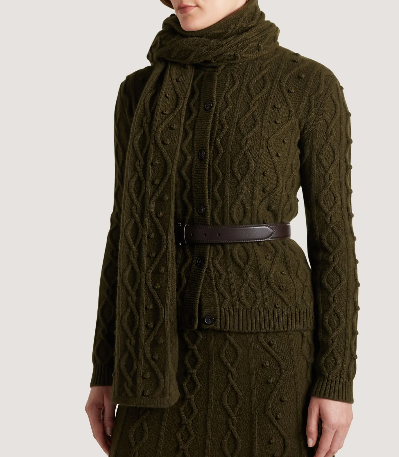 Women's Cashmere Aran Cardigan - Image 4