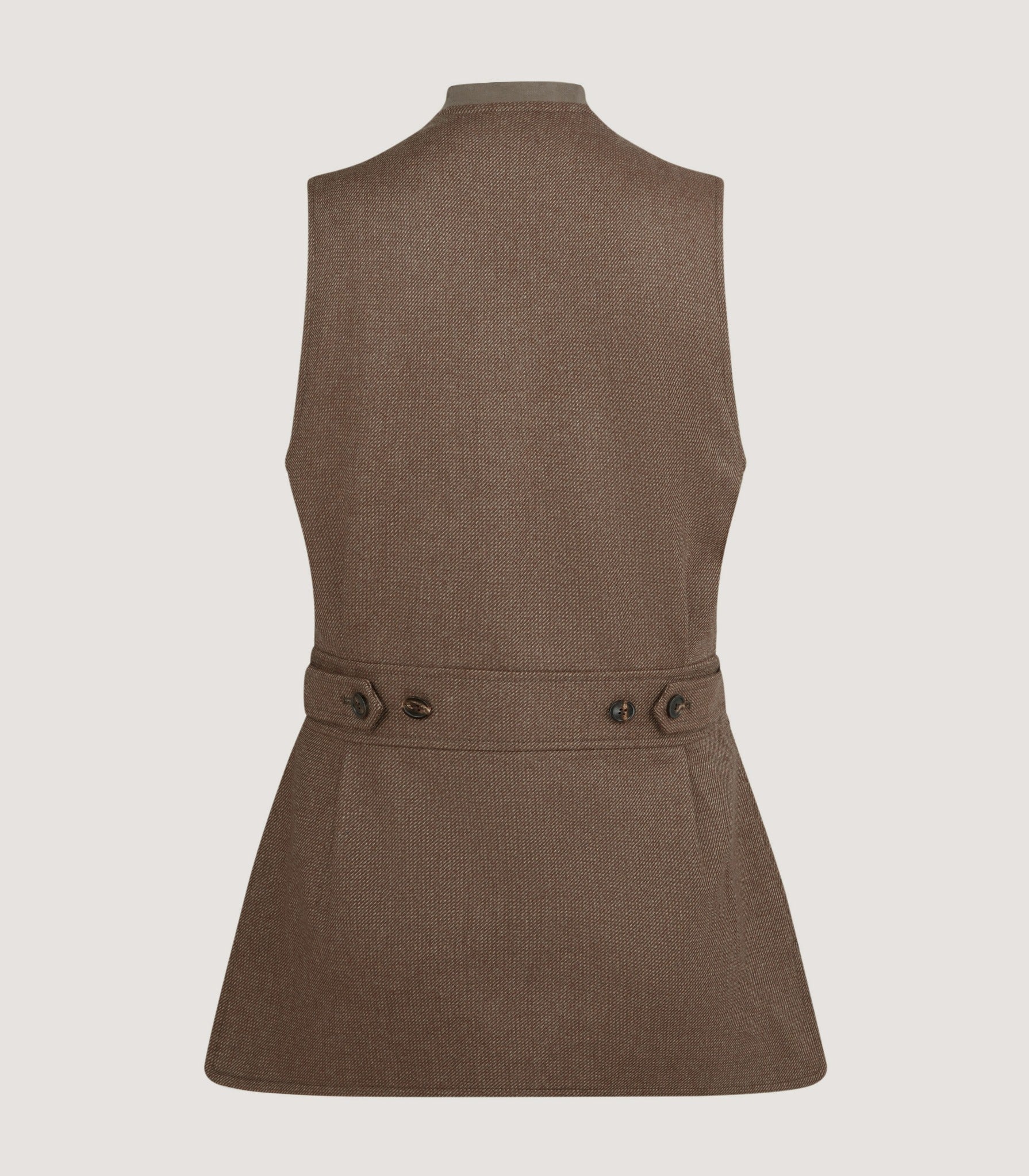 Women's Cashmere Tweed Shooting Vest in Percy - Image 3