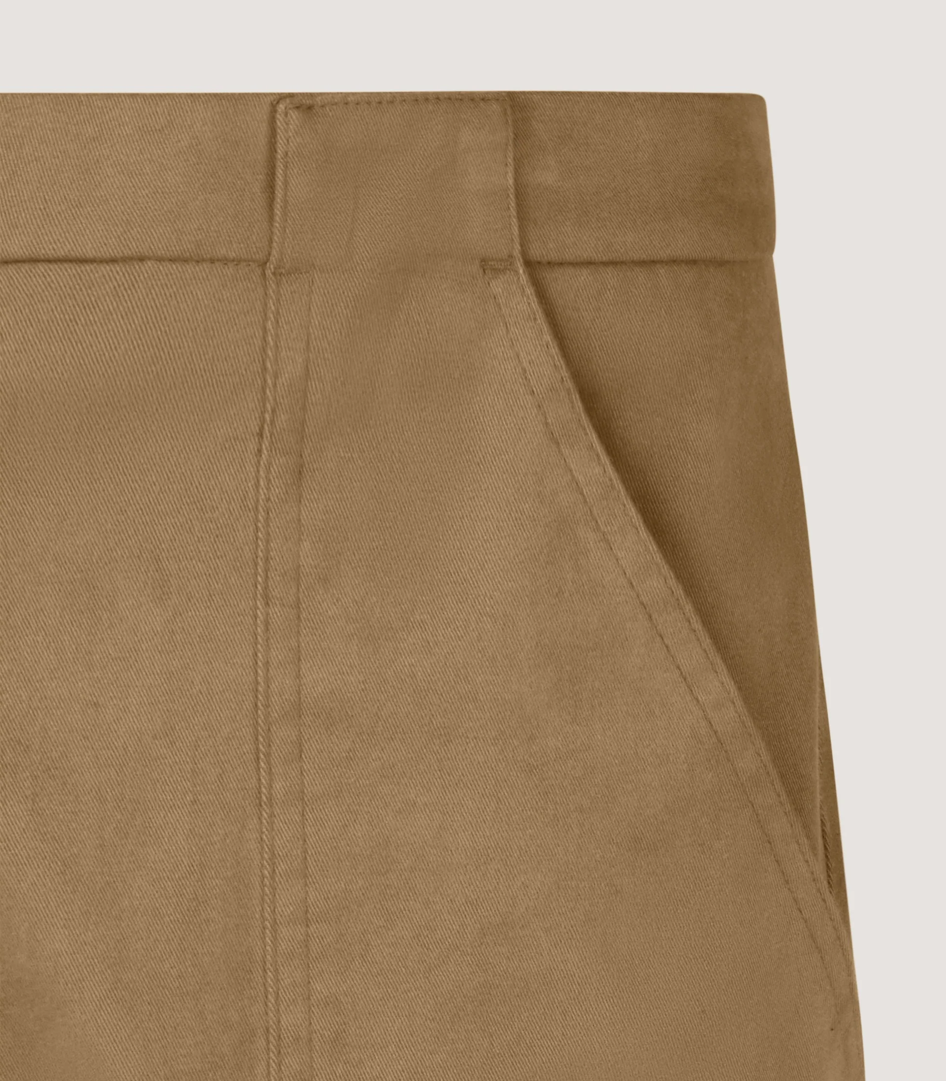 Women's Cotton Patch Pocket Trousers in Jute - Image 5