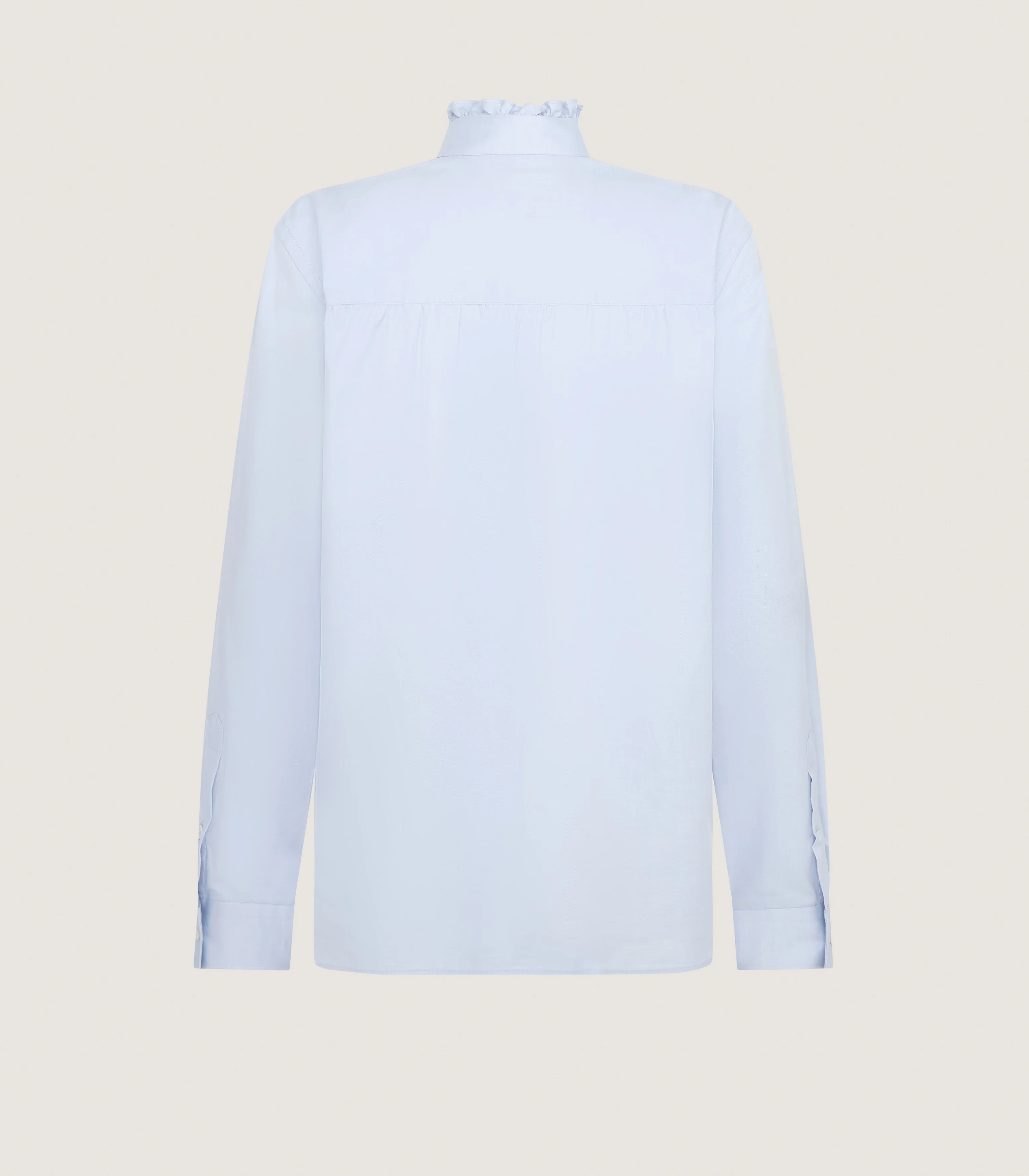 Women's Cotton Pie Crust Shirt in Oxford Blue - Image 3
