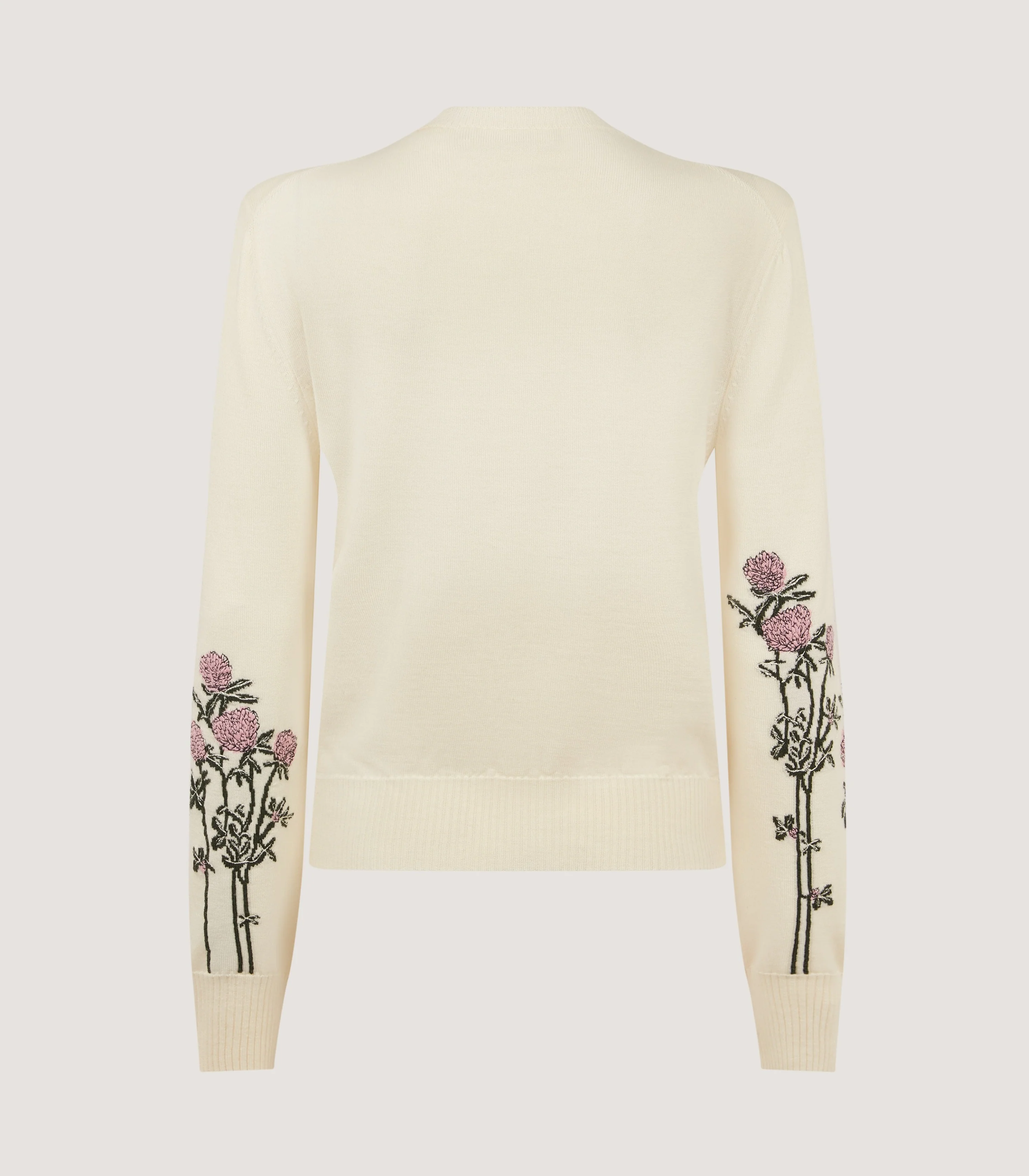 Women's Crendon English Garden Sweater in Ivory - Image 3