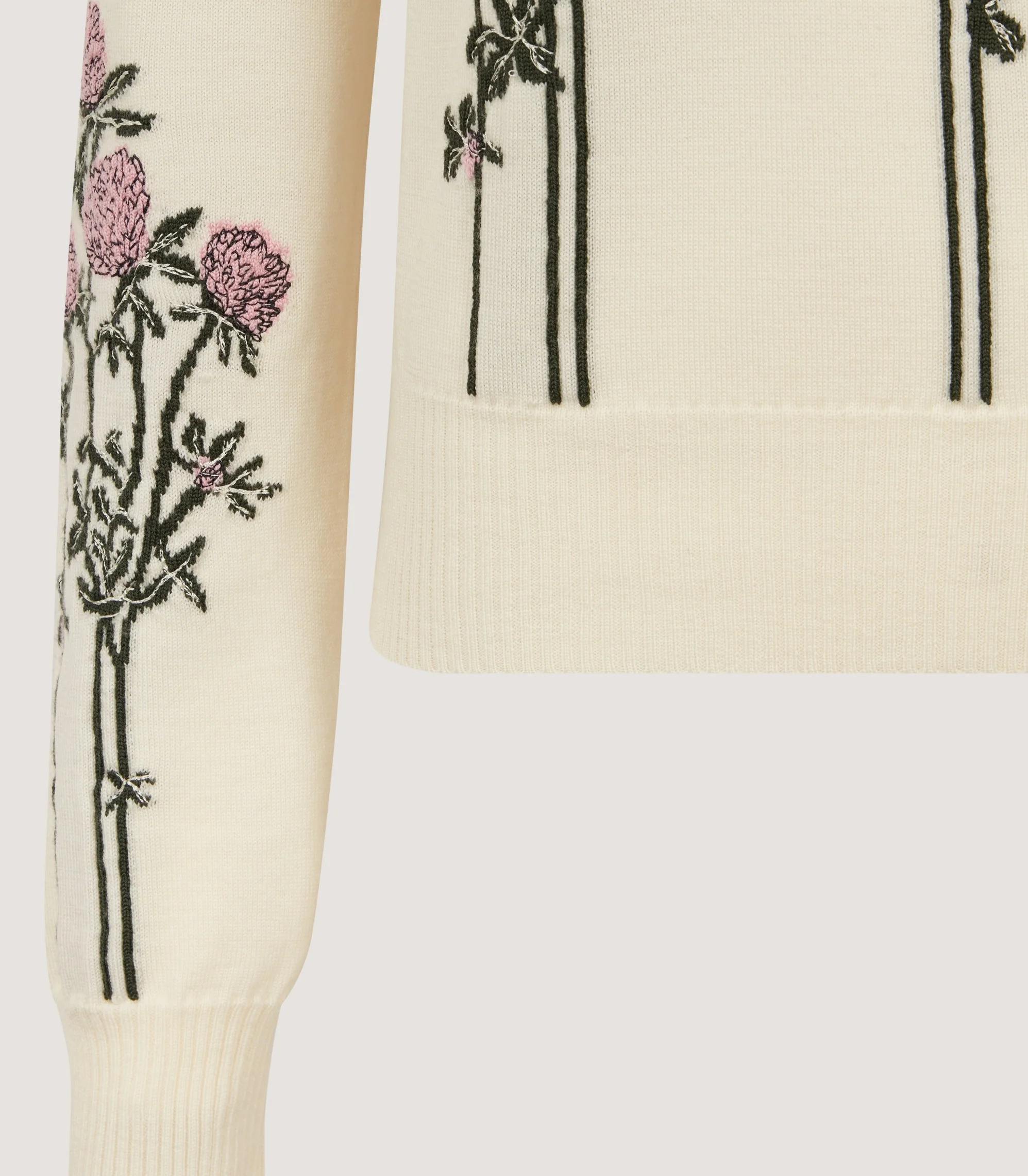 Women's Crendon English Garden Sweater in Ivory - Image 6