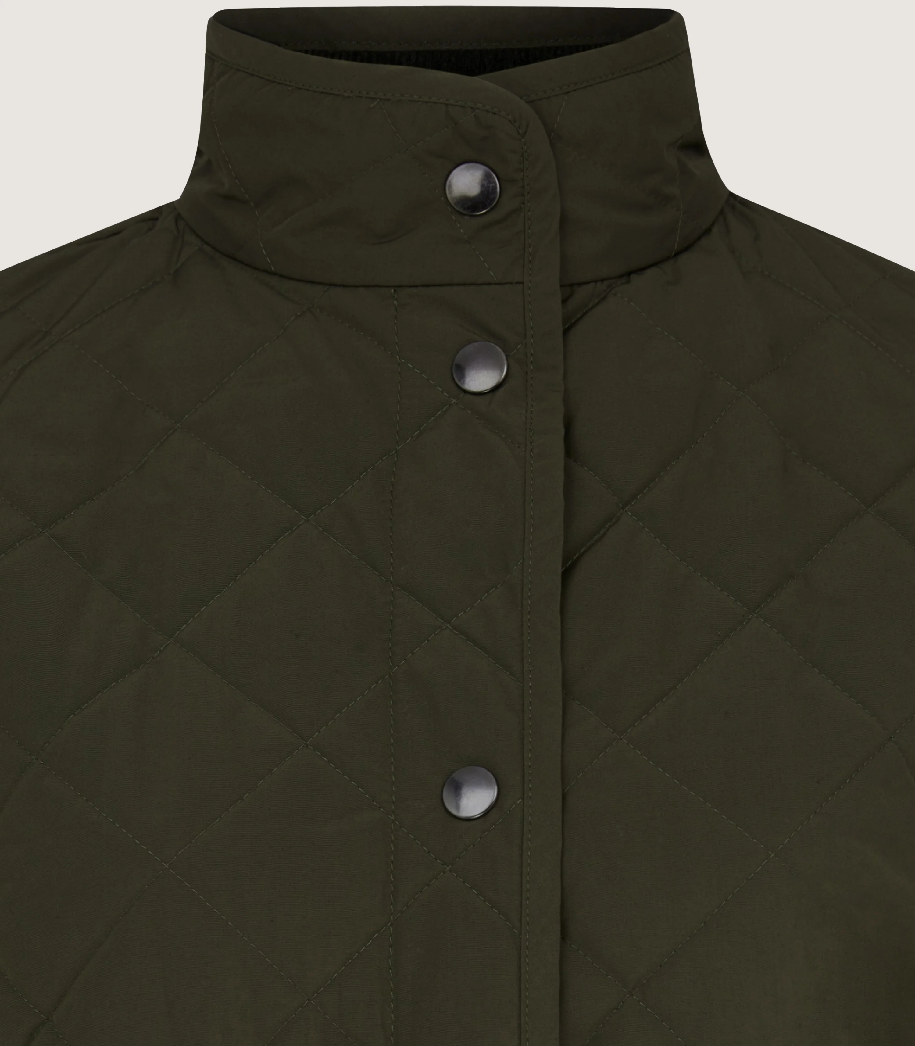 Women's Dark Olive Quilted Purdey Jacket - Image 5