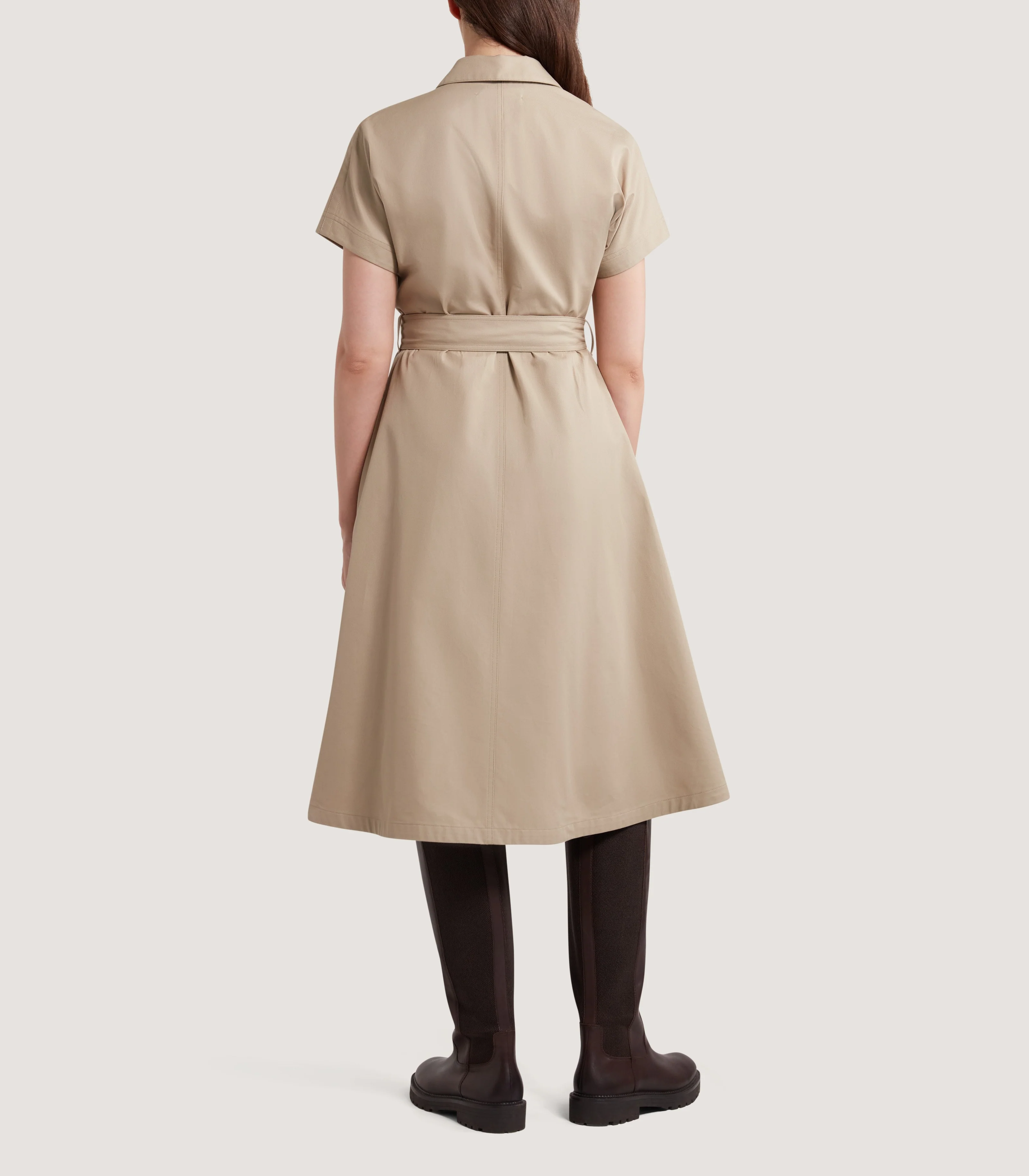 Women's Four Pocket Cotton Dress in Jute - Image 4