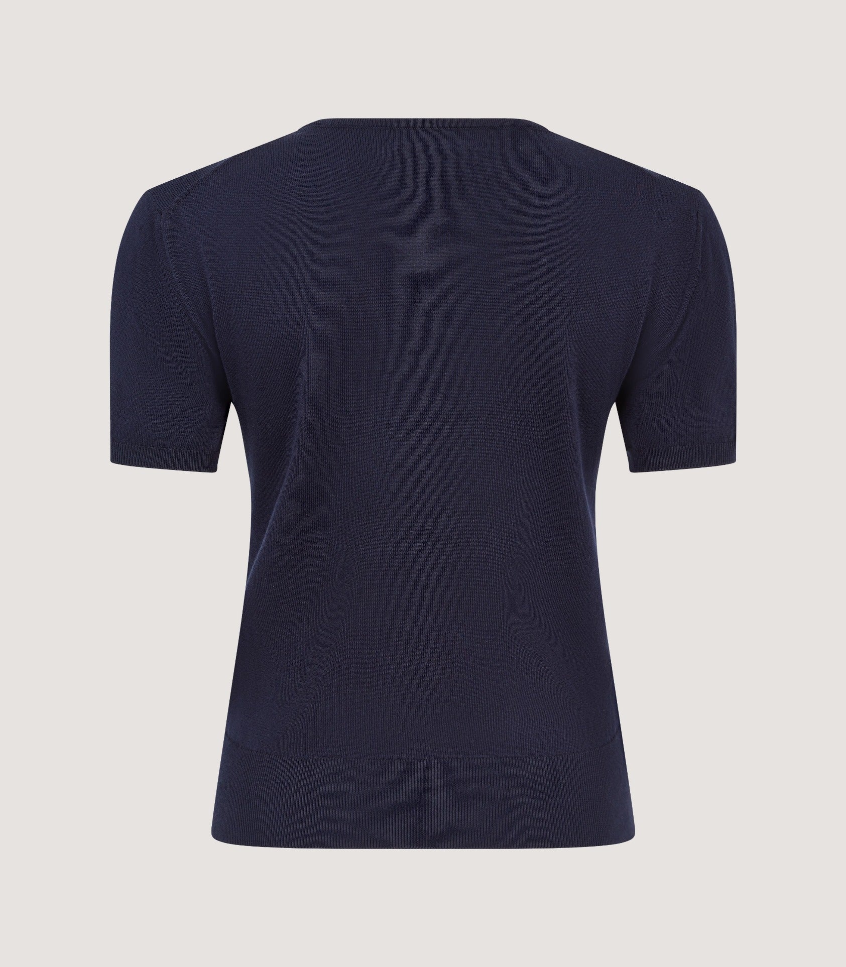 Women's Iver Short Sleeve Sweater with Bow in Midnight - Image 3
