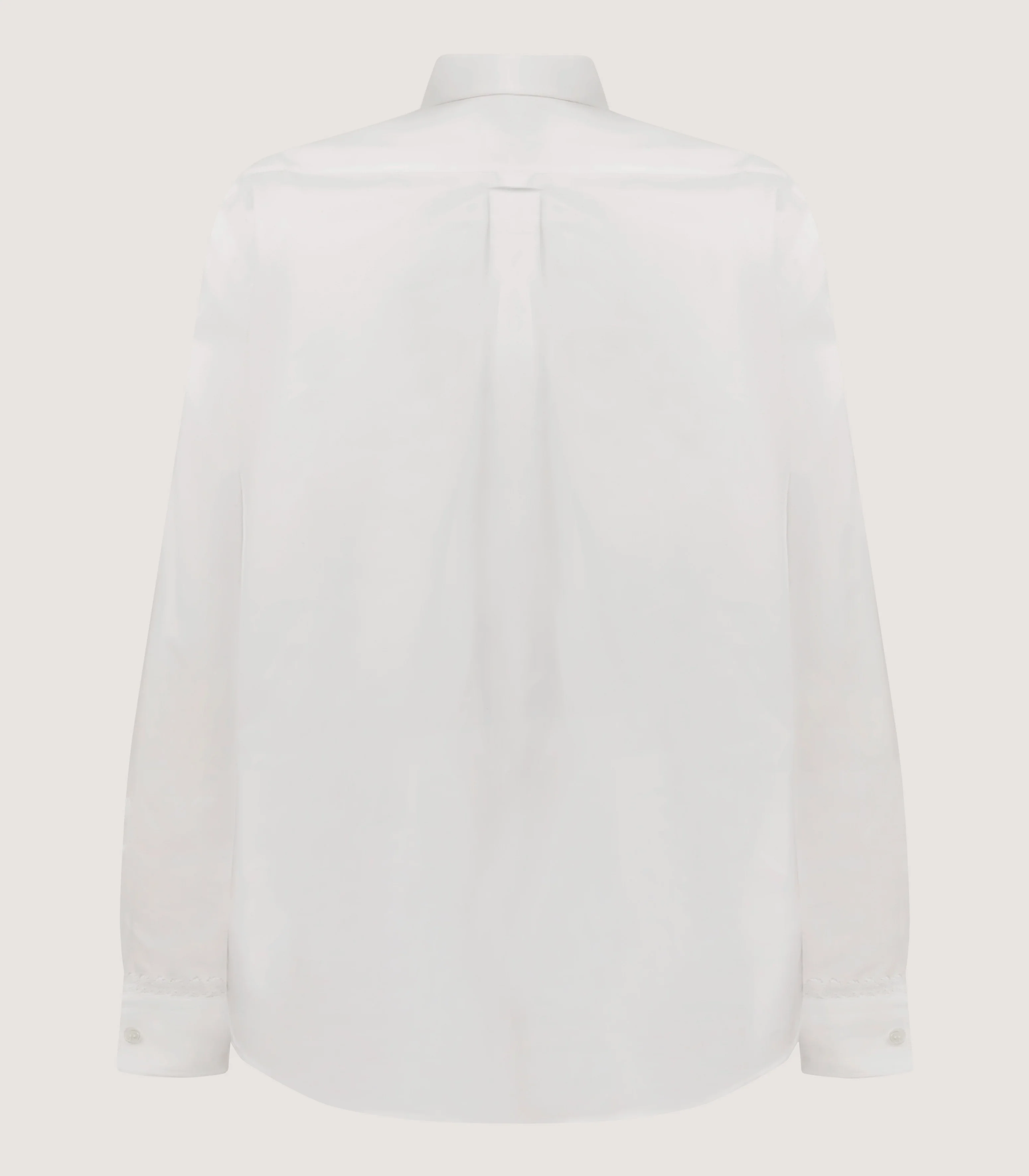 Women's Lace Placket Shirt in White - Image 3