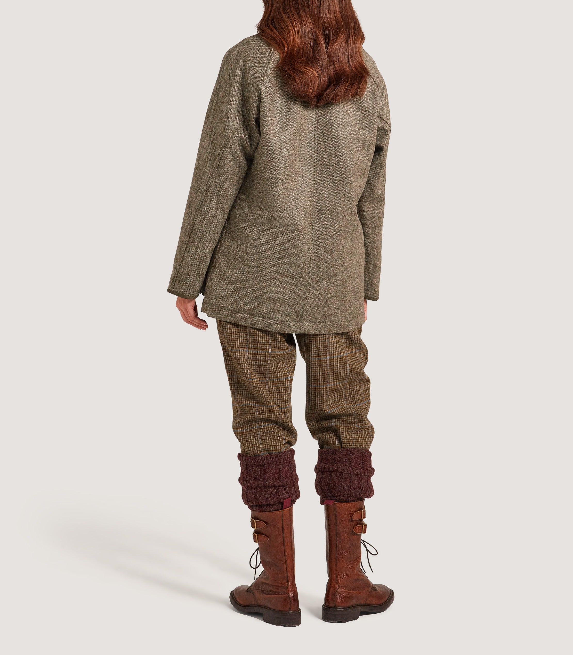 Women's Lightweight Tweed Field Coat in Acorn - Image 4