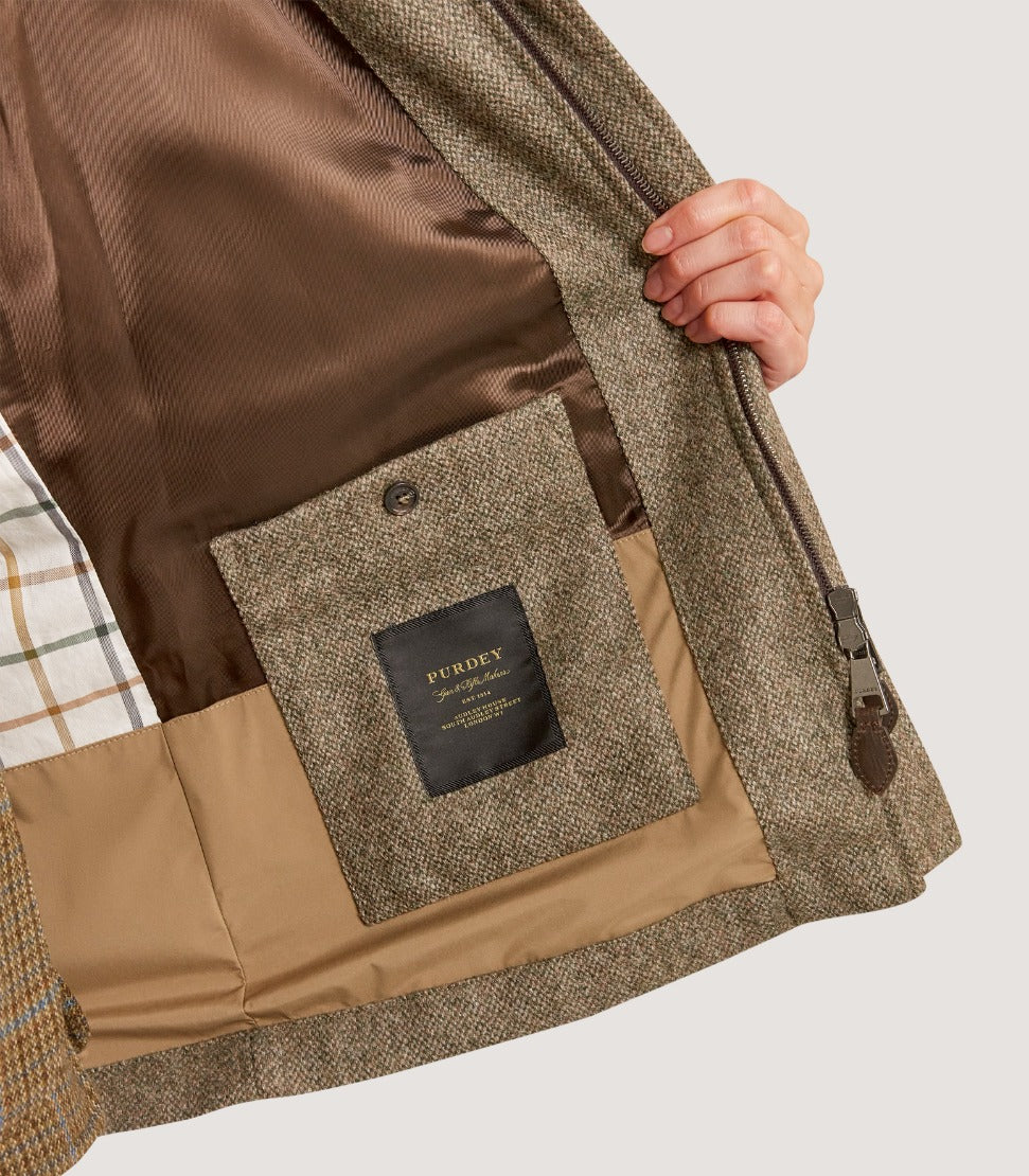 Women's Lightweight Tweed Field Coat in Acorn - Image 6
