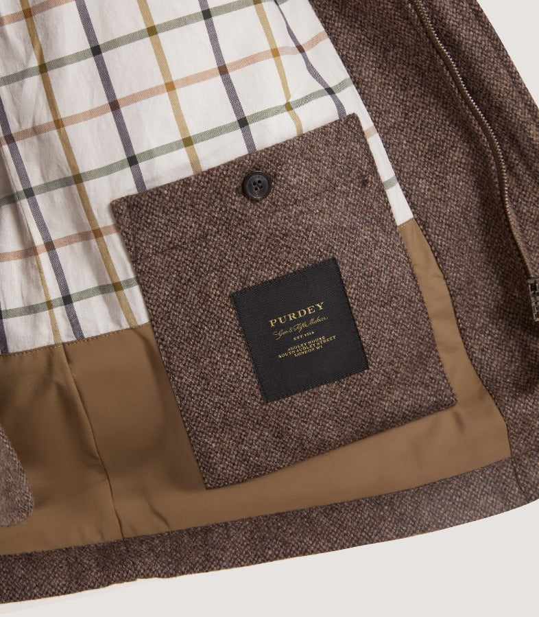 Women's Lightweight Tweed Field Coat in Heather - Image 7