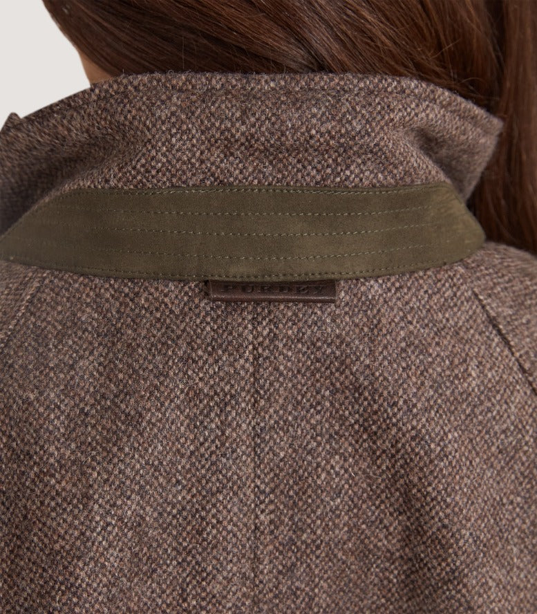 Women's Lightweight Tweed Field Coat in Heather - Image 8