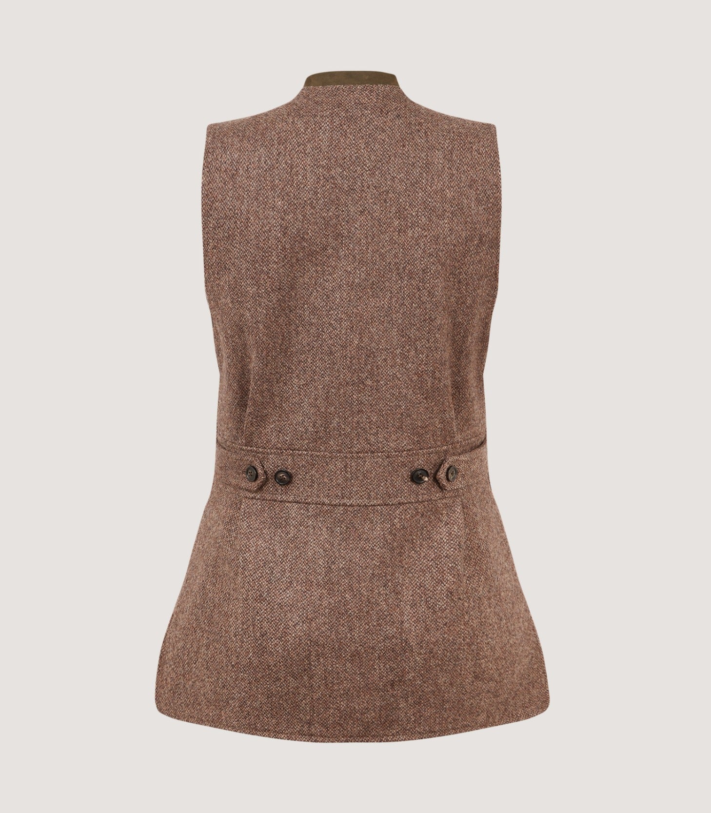 Women's Lightweight Tweed Shooting Vest in Heather - Image 4