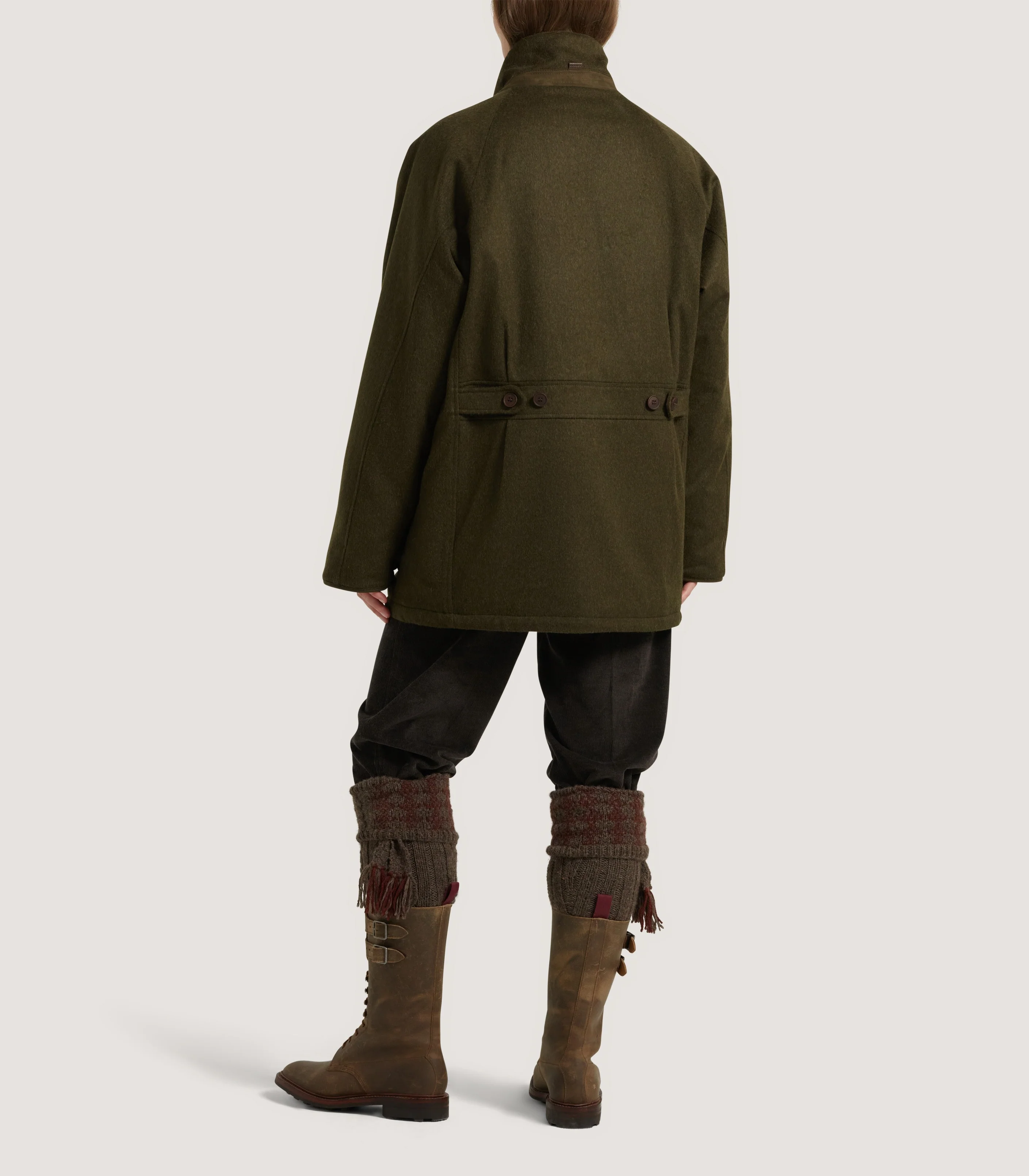 Women's Raglan Field Coat in Loden - Image 4