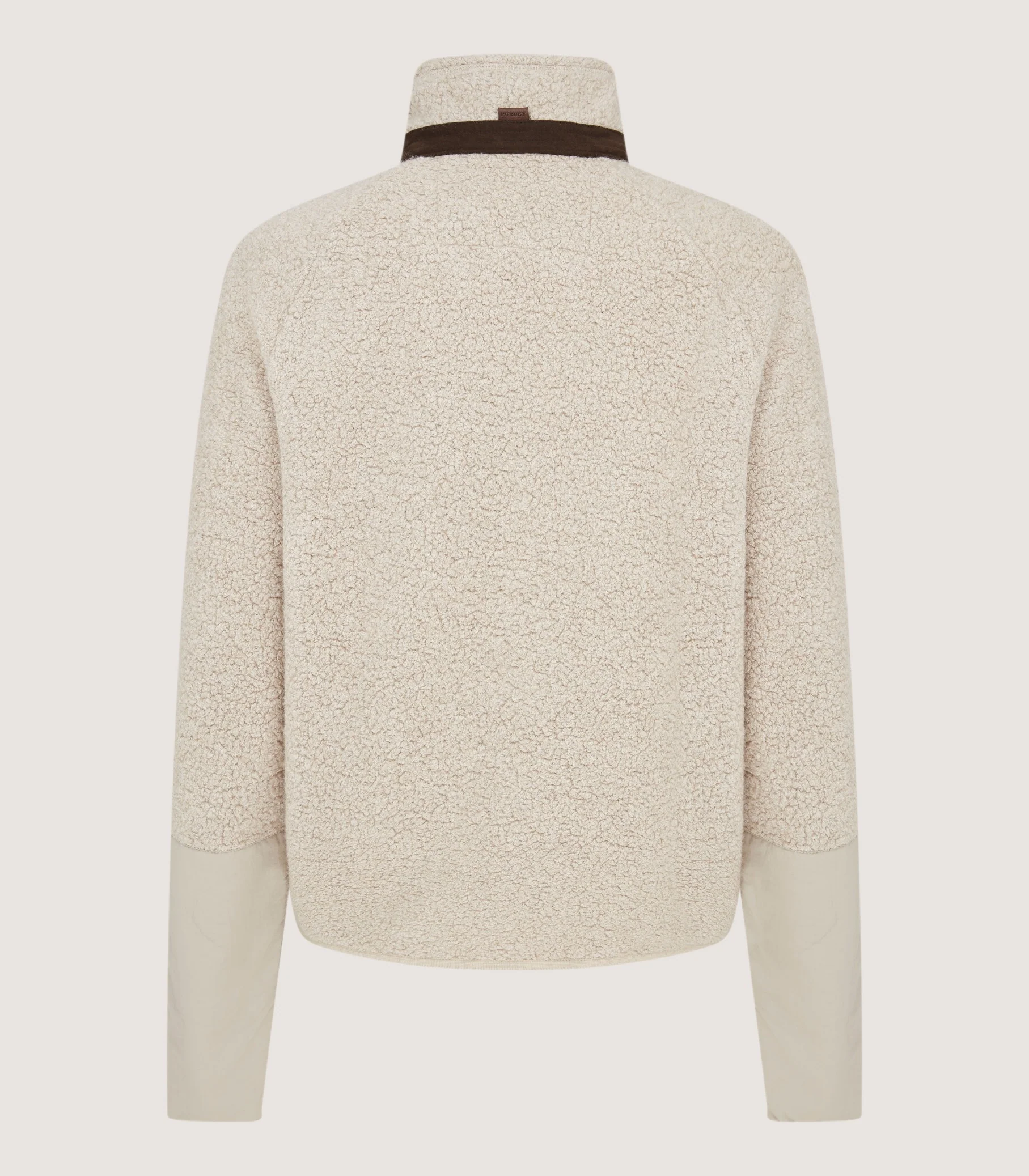 Women's Merino Lux Fleece Jacket in Taupe - Image 3