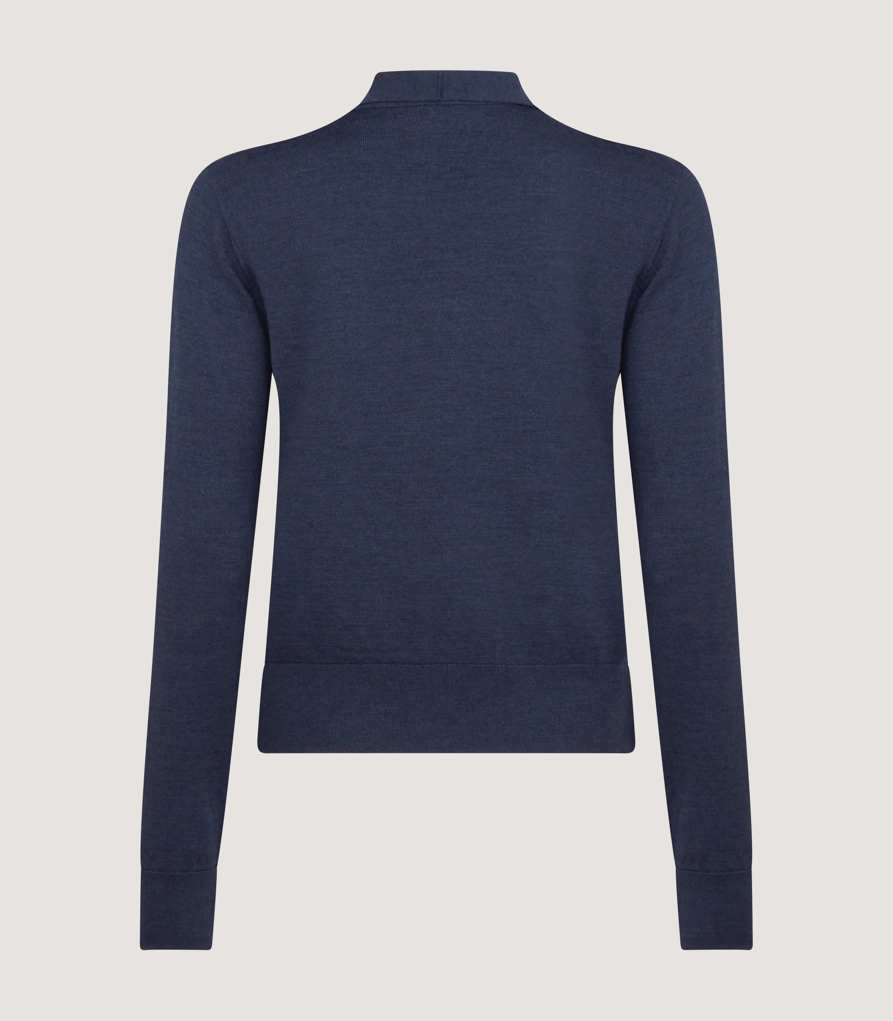 Women's Newland Tie Neck Sweater in Denim Blue - Image 3