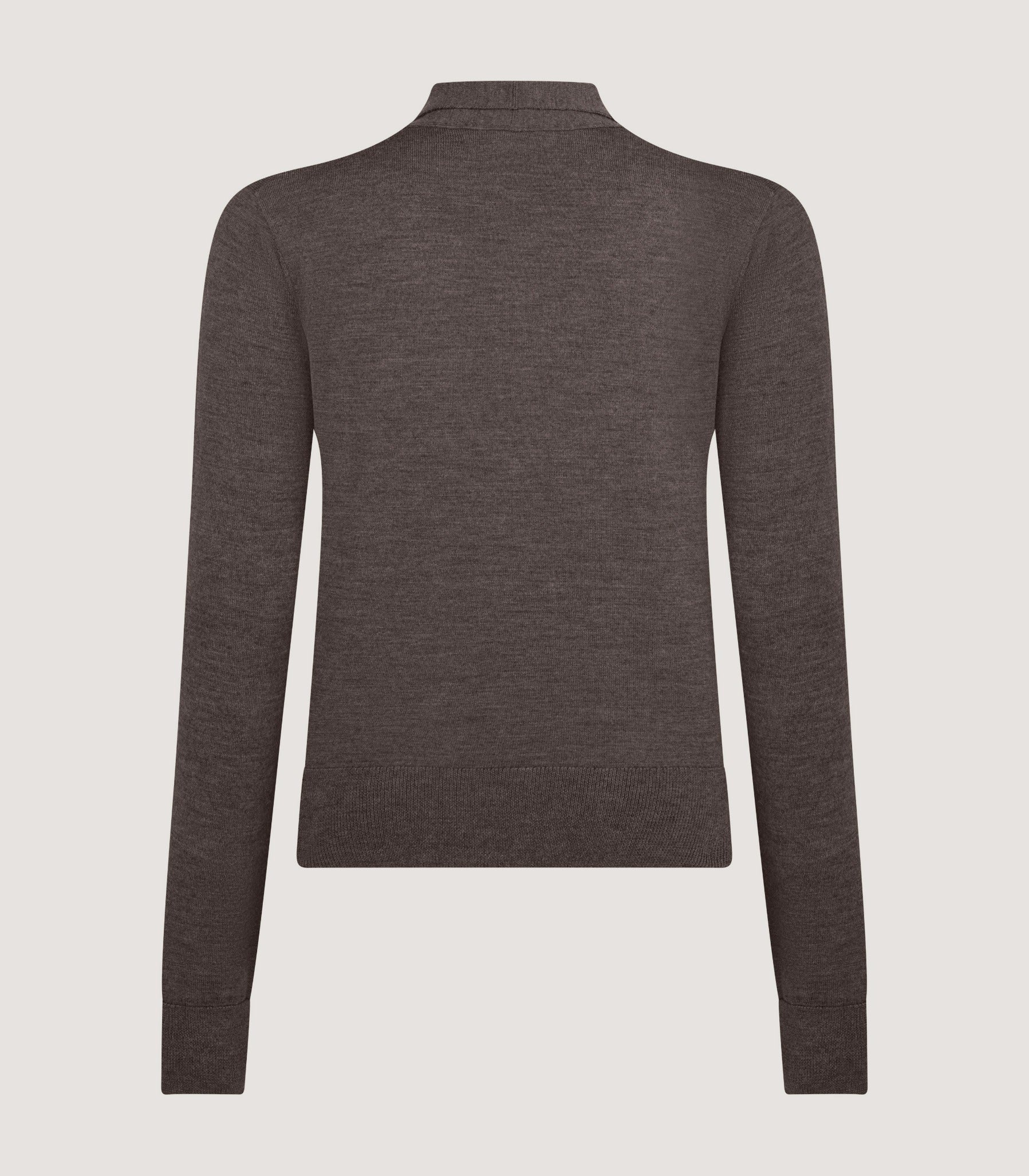 Women's Newland Tie Neck Sweater in Taupe Brown - Image 3