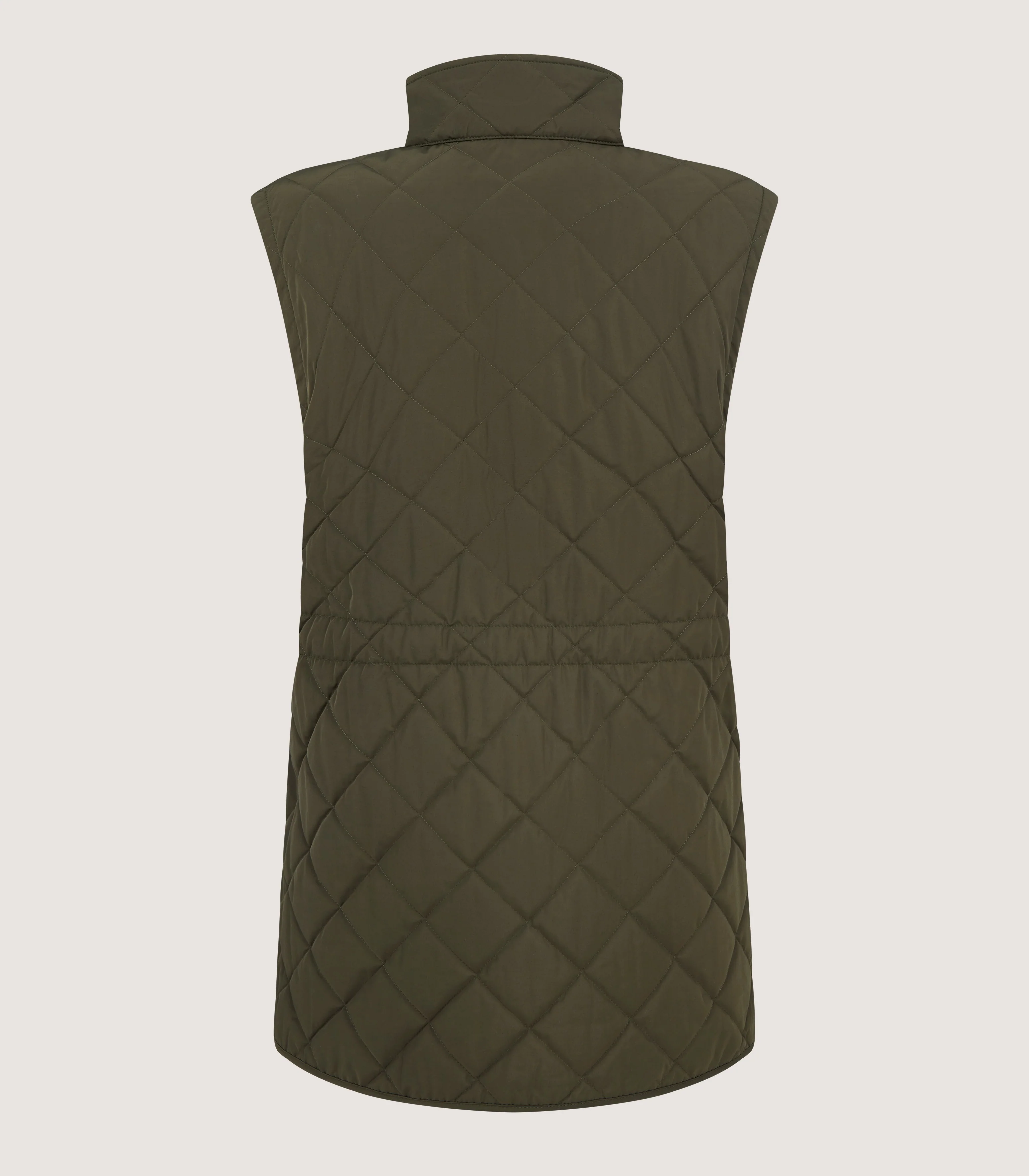 Women's Quilted Purdey Gilet in Dark Olive - Image 3