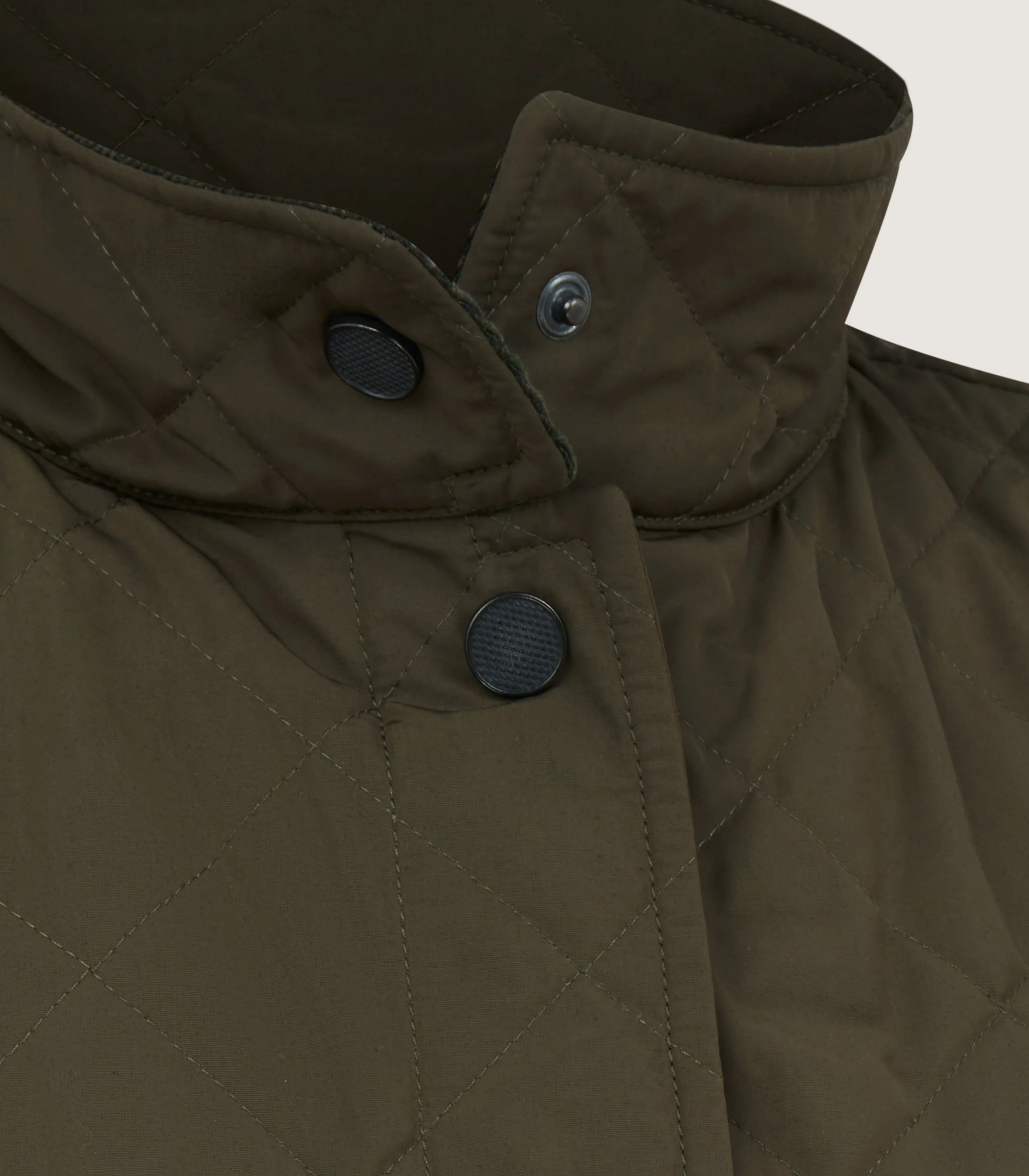 Women's Quilted Purdey Gilet in Dark Olive - Image 5