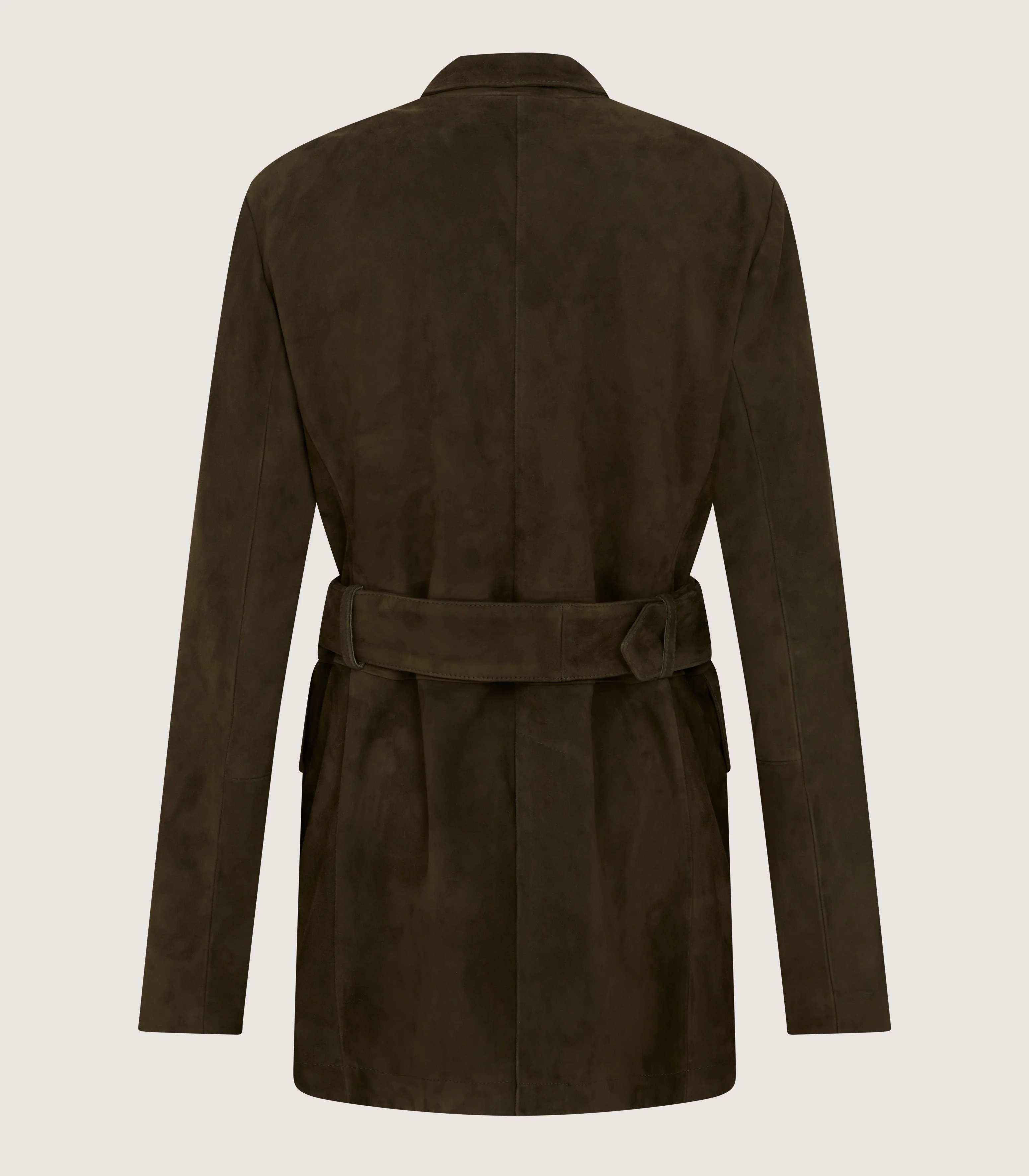 Women's Suede Wilton Jacket in Dark Olive - Image 3