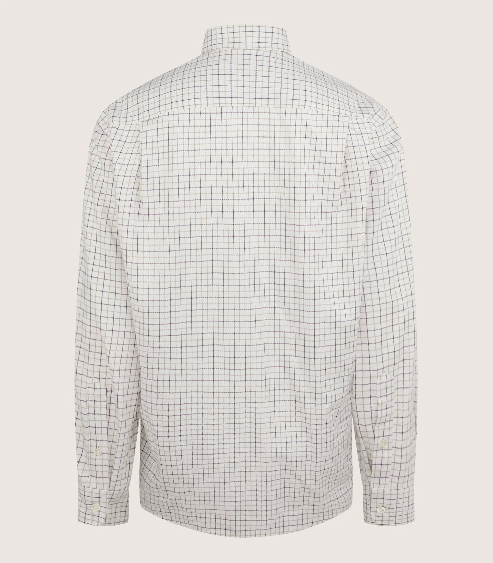 Women's Tattersall Shooting Shirt in Camel - Image 3