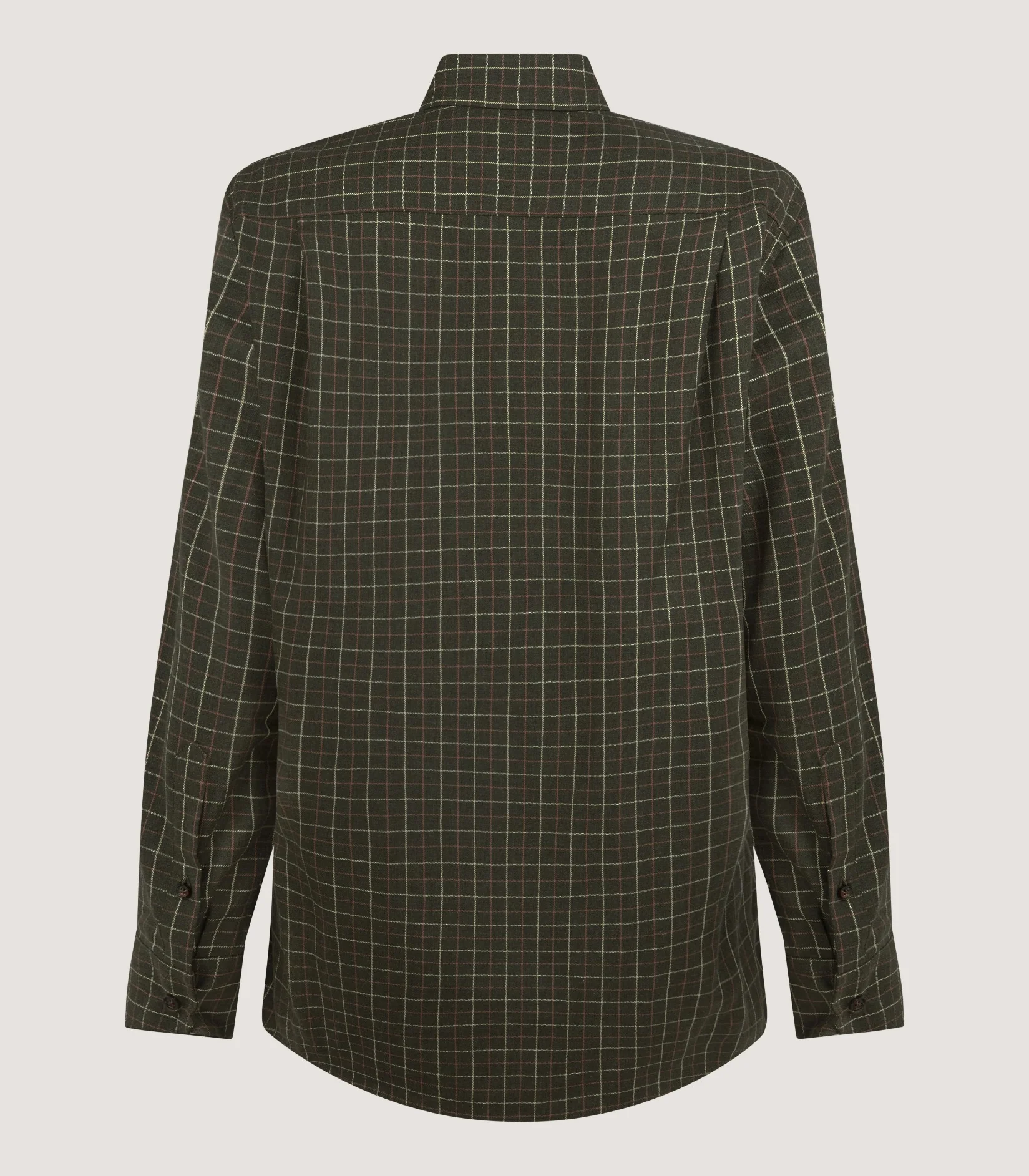 Women's Tattersall Shooting Shirt in Loden - Image 3