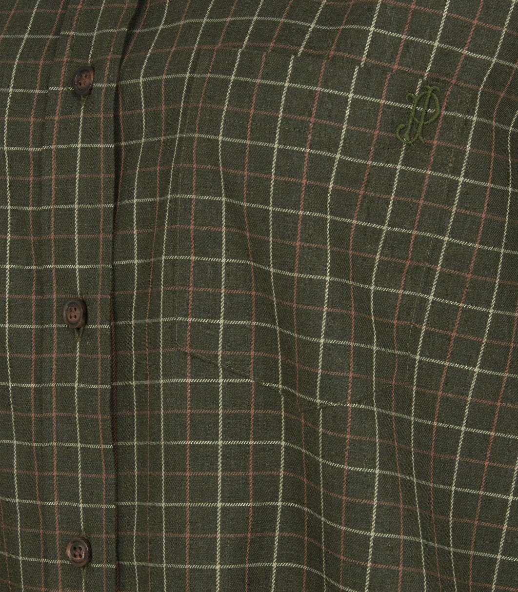 Women's Tattersall Shooting Shirt in Loden - Image 5