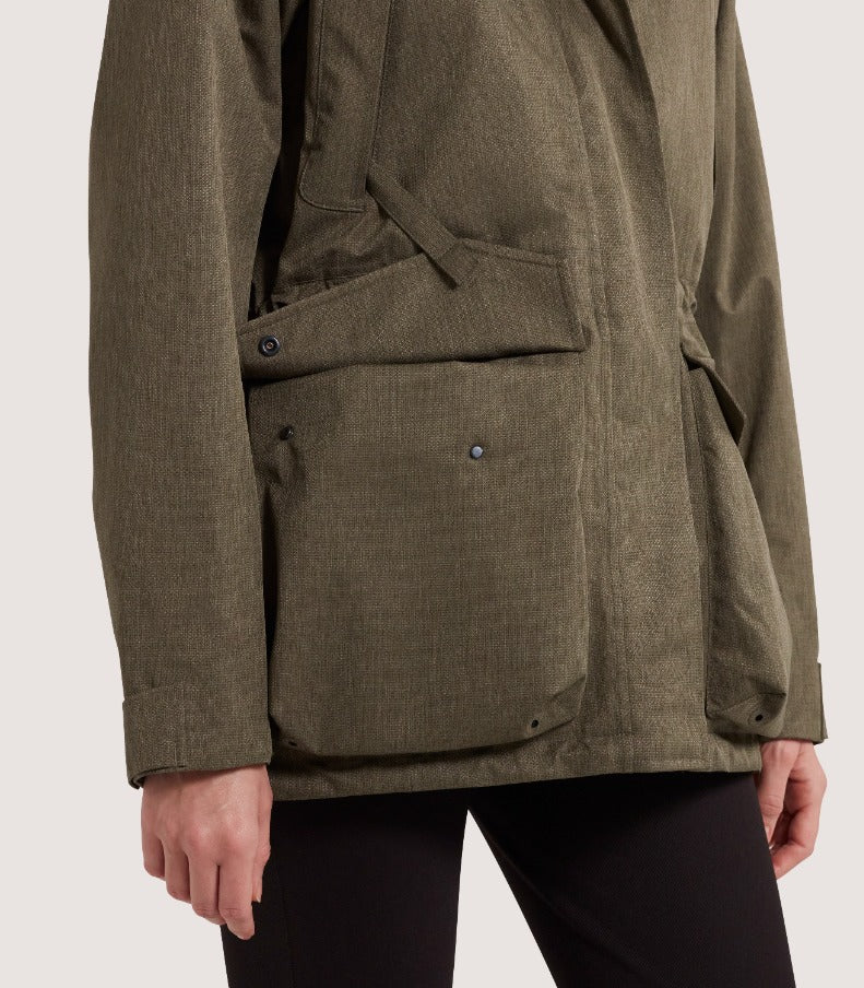 Women's Technical Lancashire Field Coat in Drab - Image 6