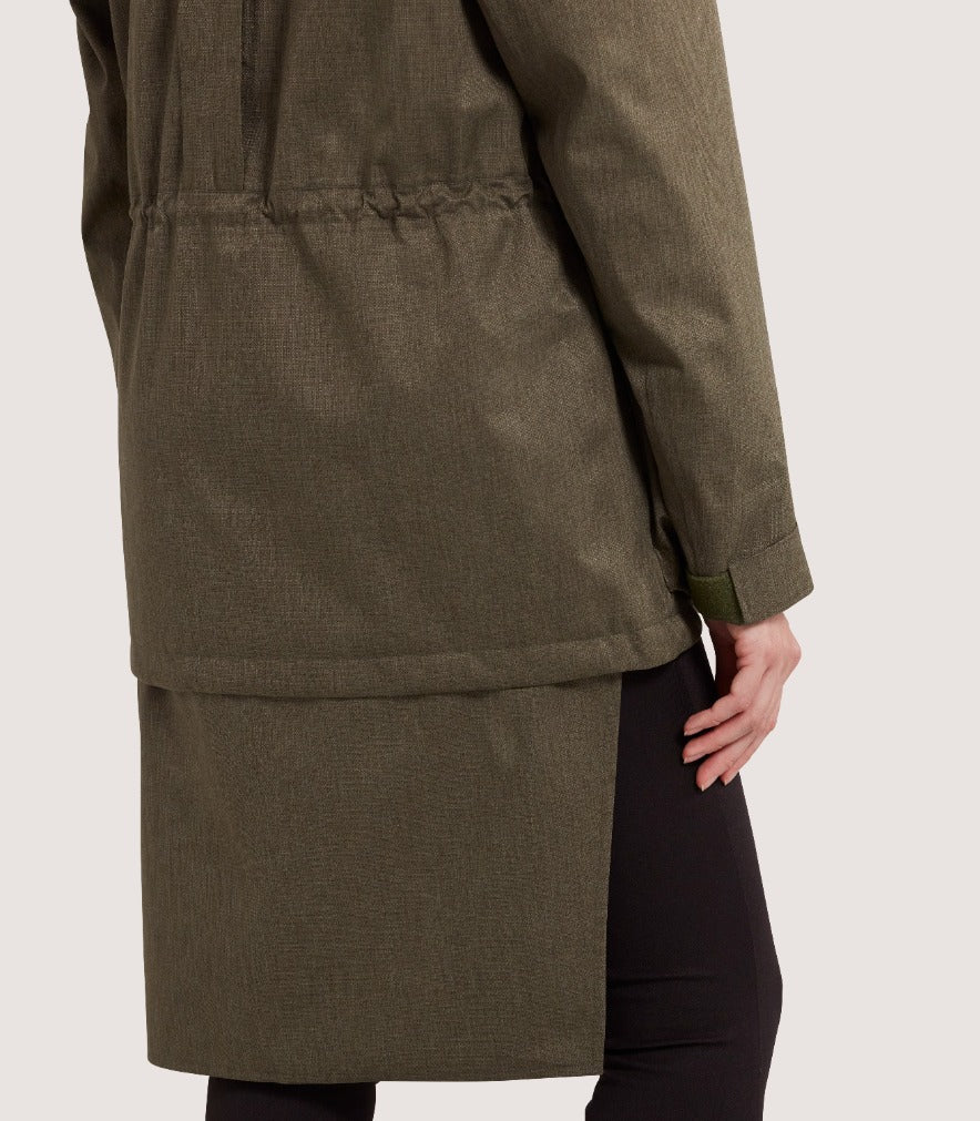 Women's Technical Lancashire Field Coat in Drab - Image 9