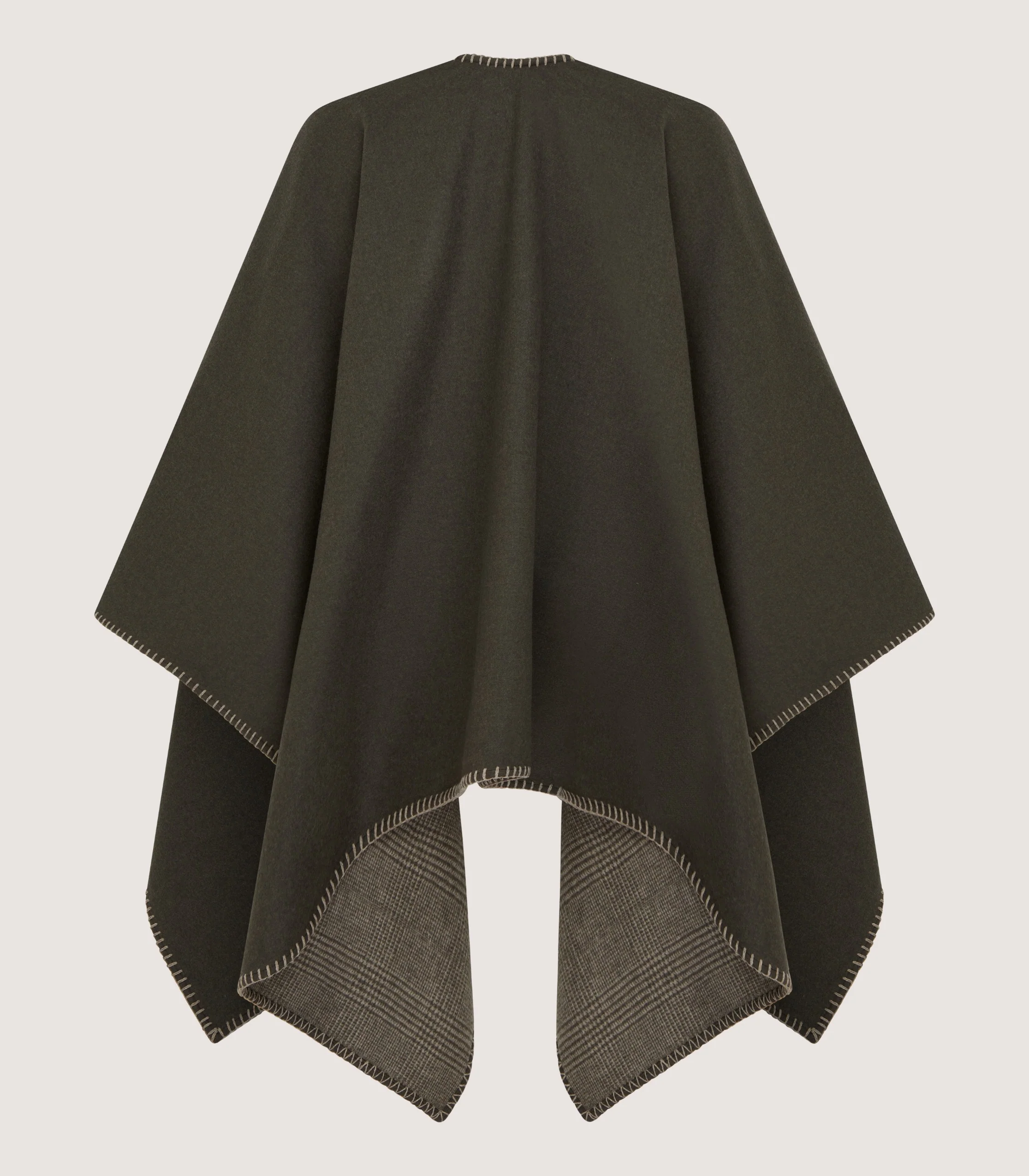 Women's Welbeck Poncho in Forest - Image 3