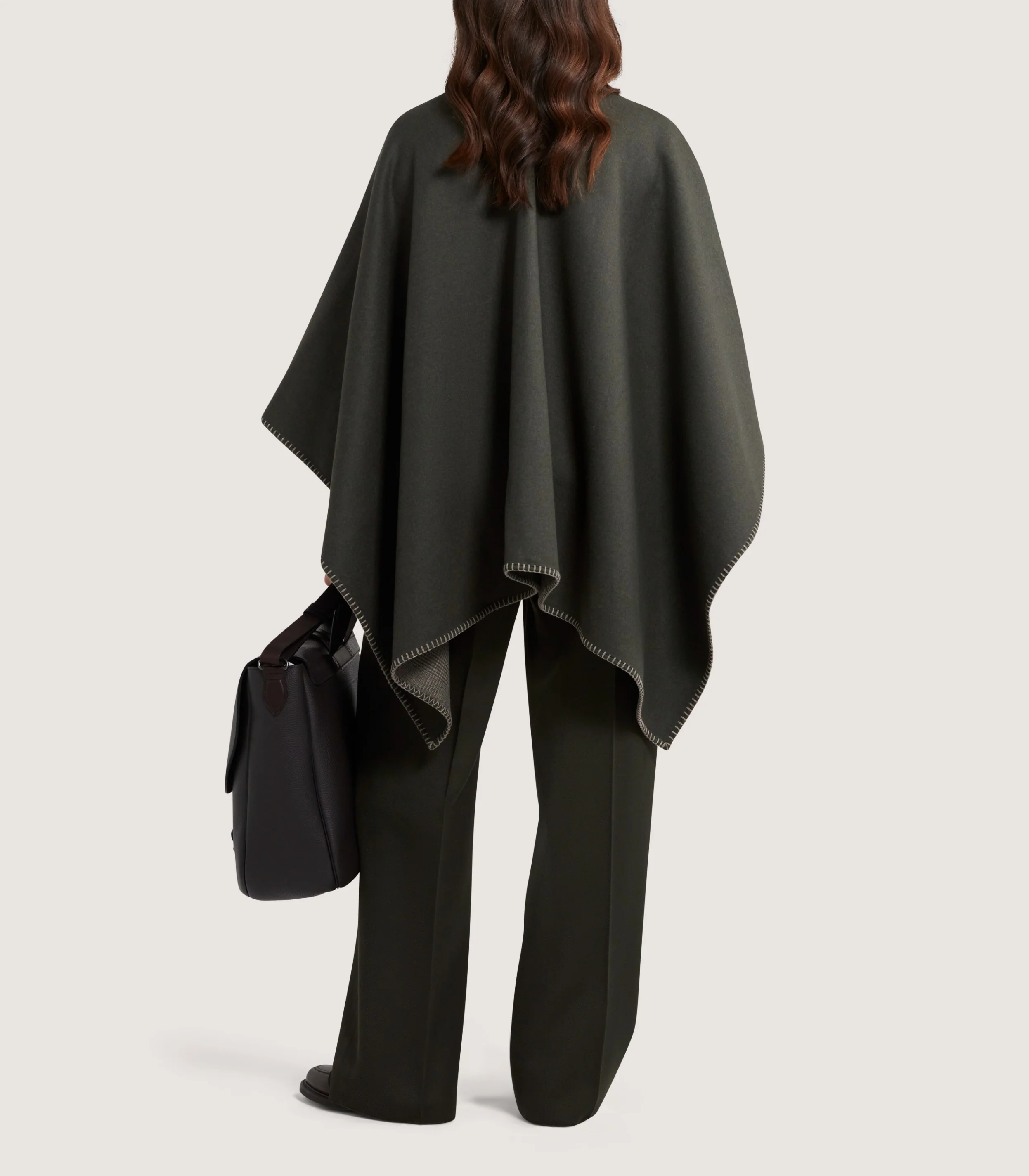 Women's Welbeck Poncho in Forest - Image 4